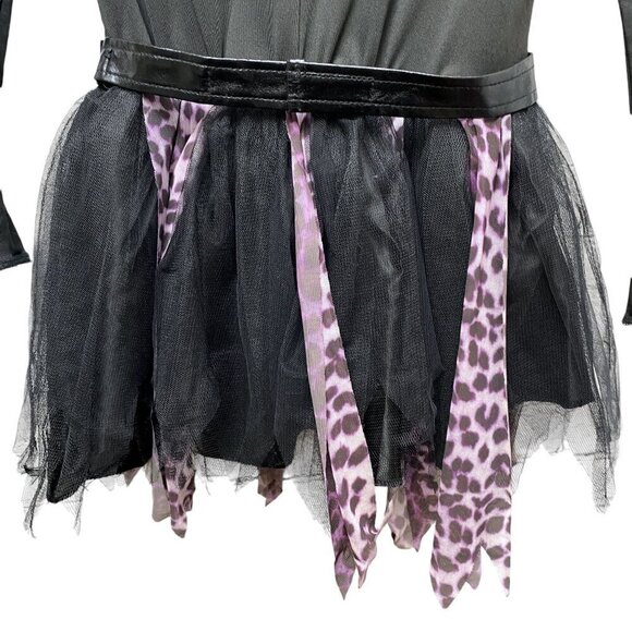 SPIRIT Halloween Dress Girls Medium Punk Skeleton Witch Costume Dress Only - Picture 6 of 11